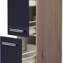 Flex-Well Apothekerschrank Lara, 30 cm, Anthrazit und San Remo Eiche Dekor.