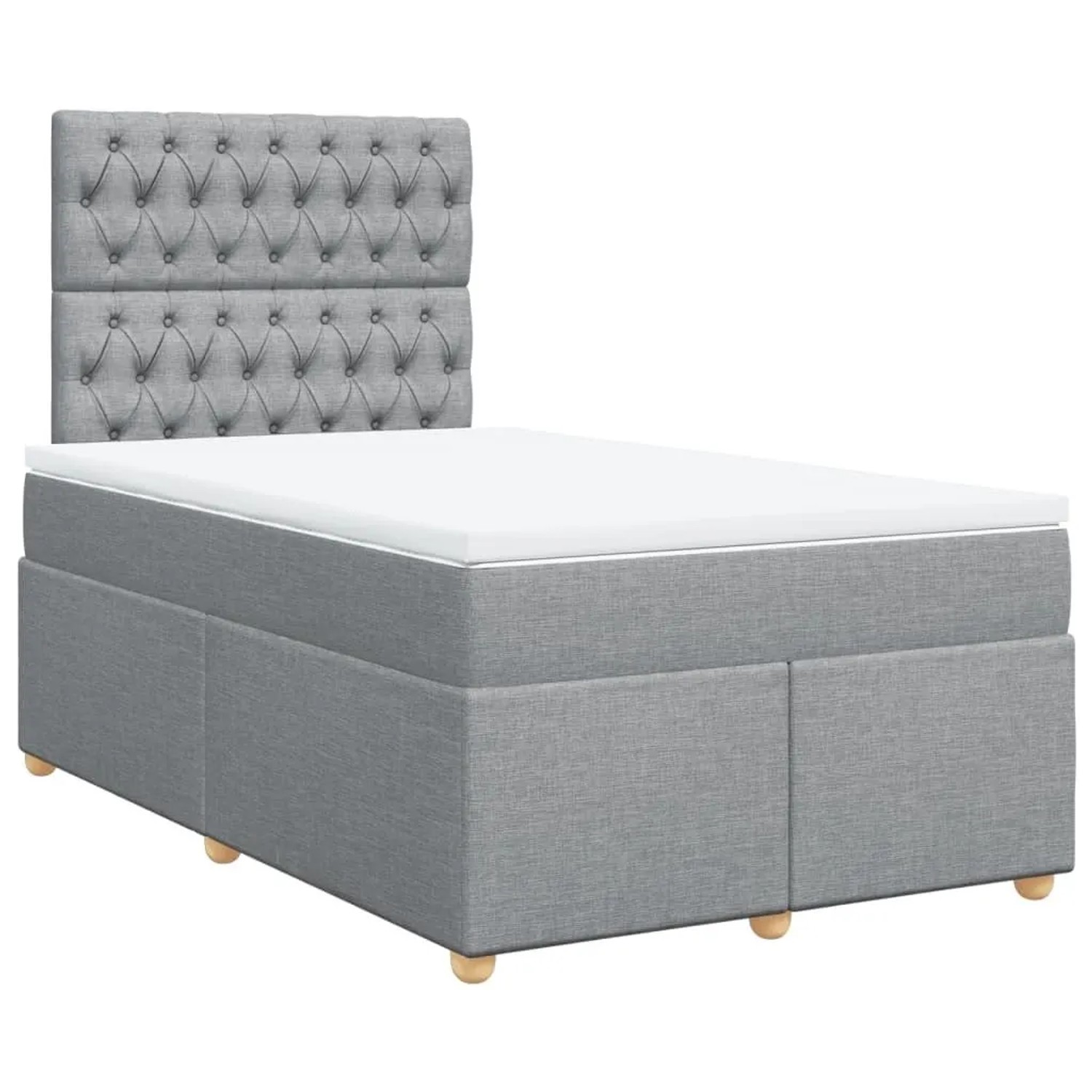 vidaXL Boxspringbett mit Matratze Hellgrau 120x190 cm Stoff 3293526 günstig online kaufen