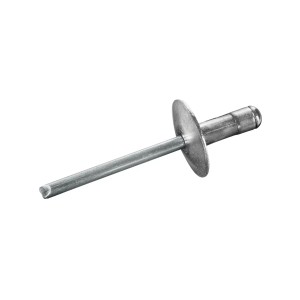 GOEBEL Mehrbereichsblindniete 4,0x12,0 mm, Großkopf, Aluminium/Stahl, für Zangen.