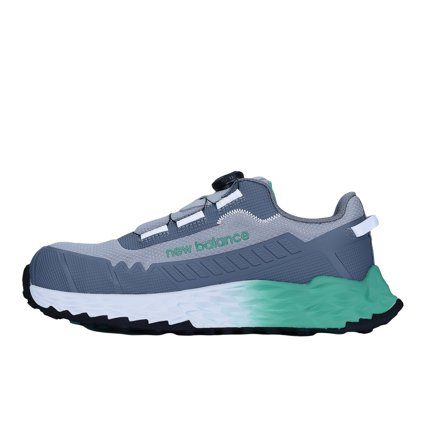 New Balance Cremorne BOA S3 Sicherheitsschuh in Grau/Grün, Größe 40. Arbeitsschuh mit BOA-System.