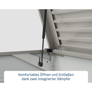 EcoStar Gartenbox Eline 1620 Graualuminium 166 x 87,2 x 72,5 cm