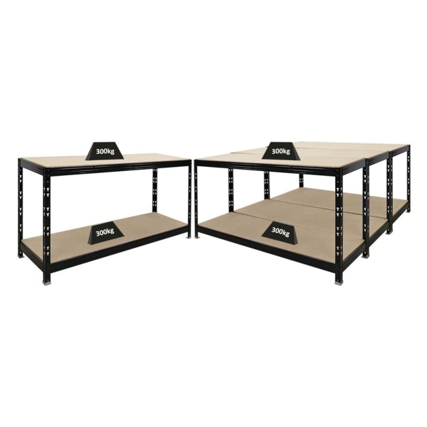 PROREGAL Mega Deal 4X Werkbank Tiger 300 kg Pro Fachboden HxBxT 90x140x60cm günstig online kaufen