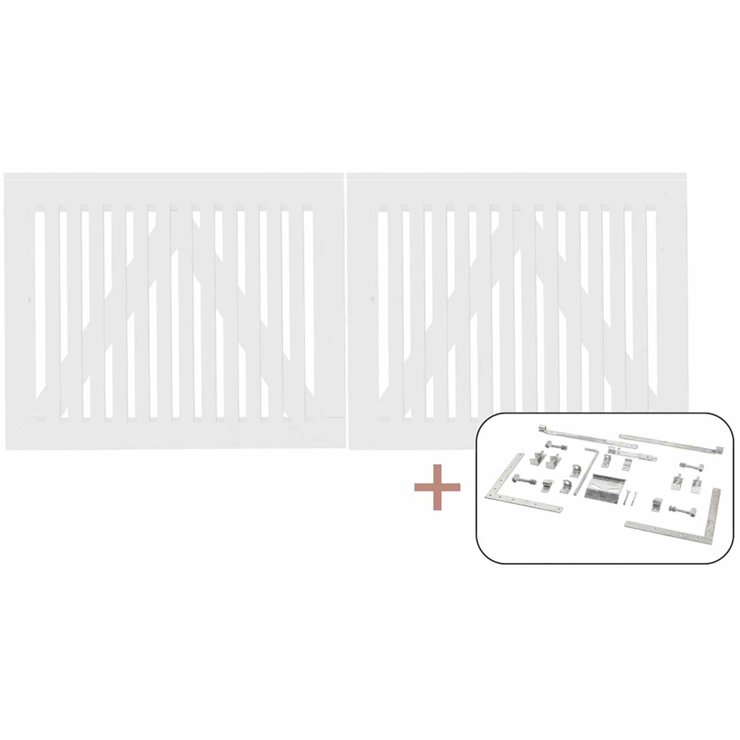 Doppeltor Sendai Nadelholz Weiß 200 cm x 80 cm günstig online kaufen