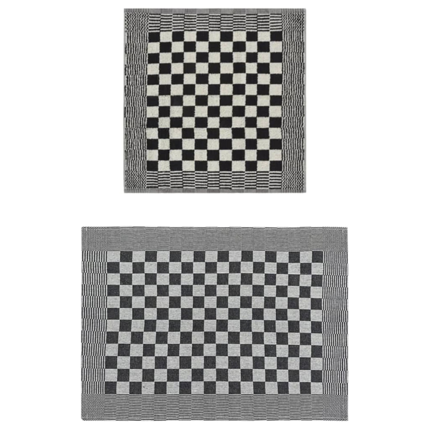 vidaXL 20-Tlg Handtuch-Set Schwarz und Weiß Baumwolle 136292 günstig online kaufen