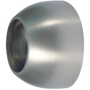 Mydeco Wandhalterung für Gardinenstange, Edelstahl-Optik, geeignet für Stangen mit 2 cm Durchmesser.