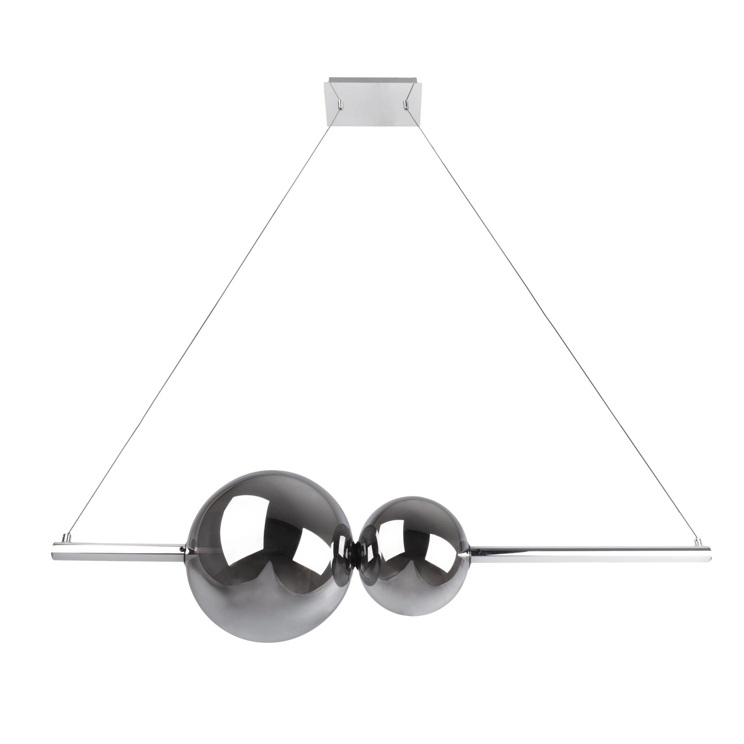 Näve LED-Pendelleuchte Nova Chrome 150 cm x 105,3 cm x 25 cm günstig online kaufen