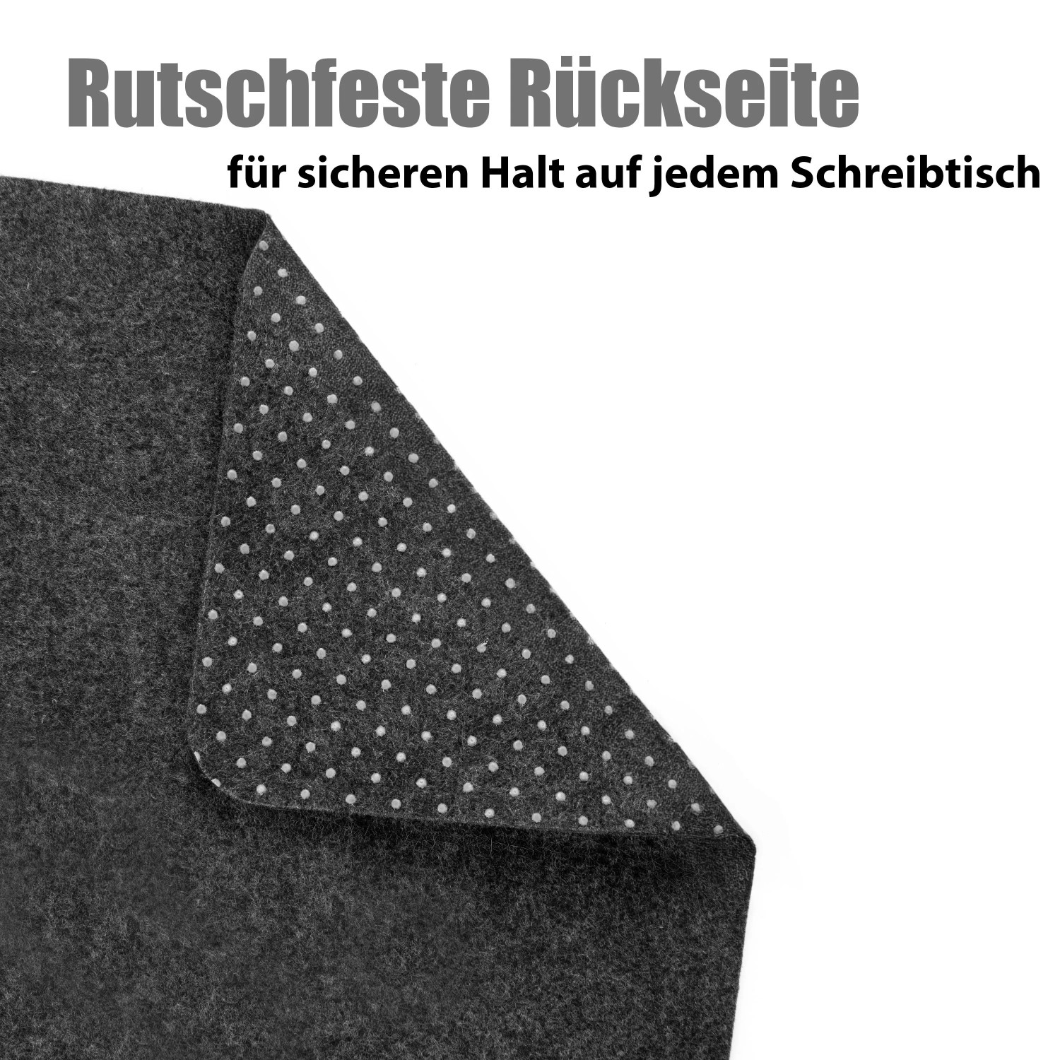 BigDean Schreibtischunterlage Filz Rutschfest 90x40 cm XXL Mauspad_4