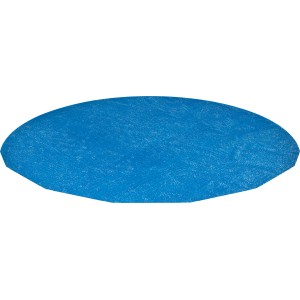 Blaue Bestway Solar-Poolabdeckplane, Ø 462 cm, für runde Pools. Schützt und wärmt das Wasser.