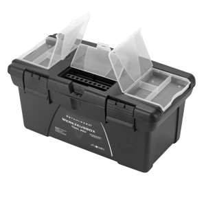 STAHLWERK Werkzeugkiste mit Sortierfächern im Deckel, leer. Ideal für Werkzeugschränke.