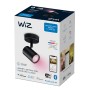 Verpackung der schwarzen WIZ LED Deckenleuchte Imageo mit Spot, tunable white & color.