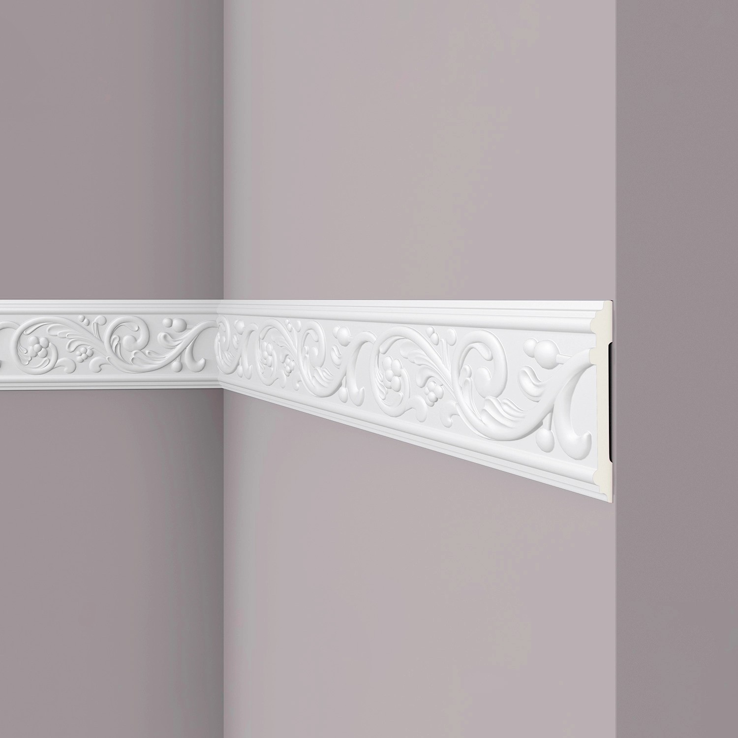 NOEL & MARQUET NMC Z12 ARSTYL Wand- und Friesleiste Zierleiste Stuckleiste 2 m 200 cm x 1,4 cm x 12,5 cm Weiß