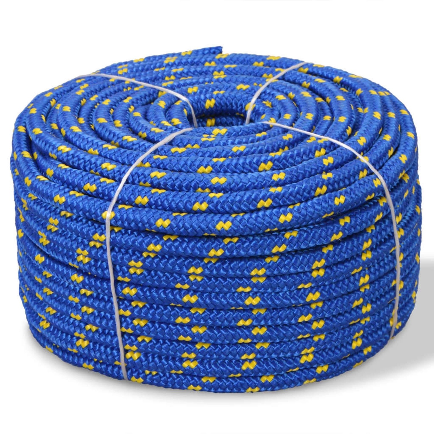 vidaXL Bootsseil Polypropylen 18 mm 50 m Blau 143831