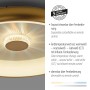 LED-Deckenleuchte Vertigo in Messing-Optik, dimmbar und mit Kristalleffekt.