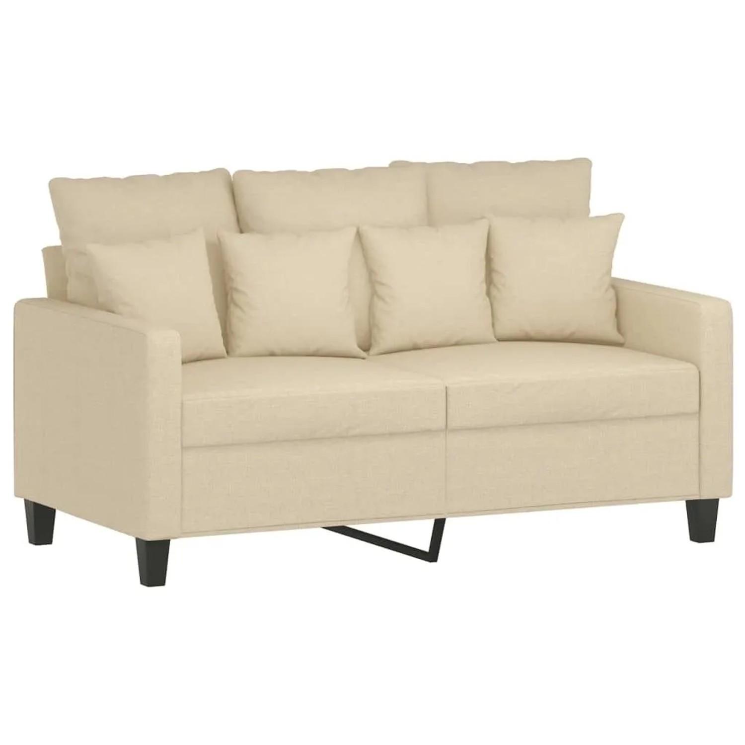 vidaXL 2-Sitzer-Sofa Creme 120 cm Stoff 359261