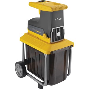 Stiga Elektro-Häcksler Bio Silent 2500 mit Auffangkorb und Rädern.