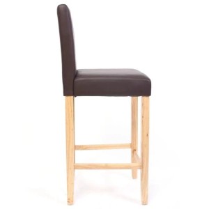 MCW Barhocker Cesena 2er-Set Braun Helle Füße