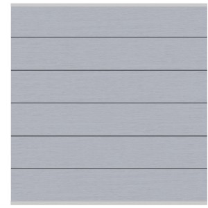 Sichtschutzzaun Element System WPC XL Grau-Silber, 178x183cm, Detailansicht der WPC-Oberfläche.