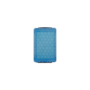 Transparente, blaue Clipbox (9 l) zur Aufbewahrung, mit Clipverschluss und stabilem Design.