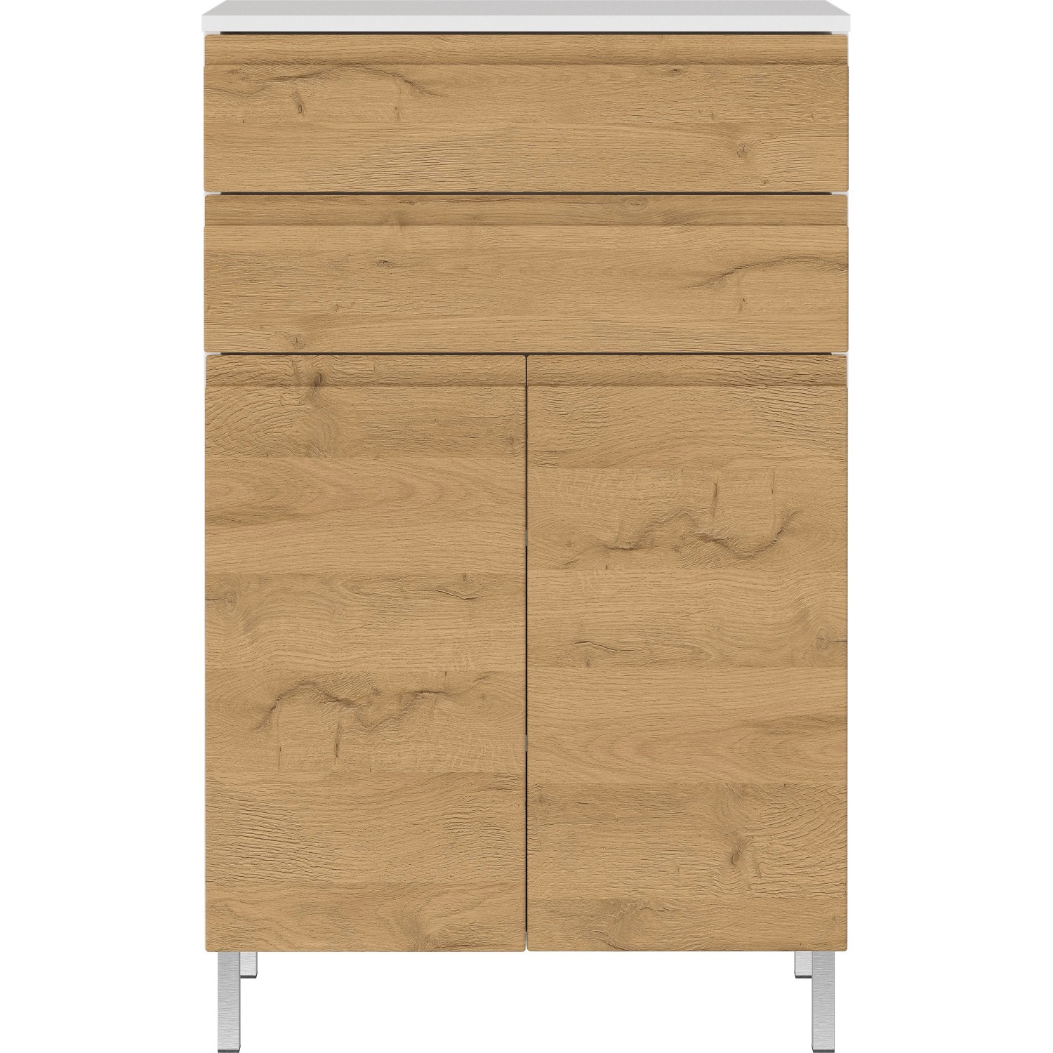 Germania Badezimmer Kommode Weiß-Eiche 97 cm x 60 cm m. Selbsteinzug kaufen bei OBI