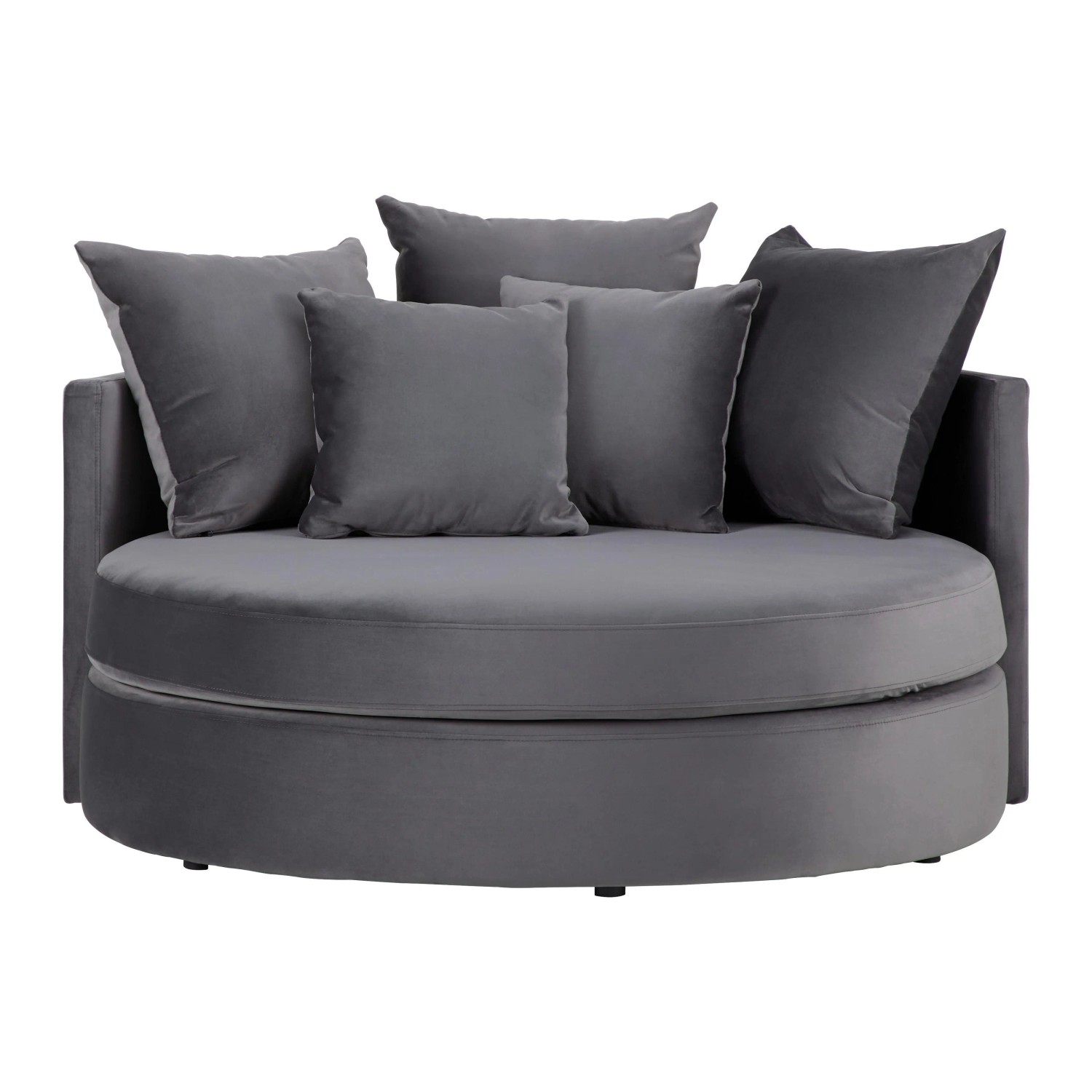Bessagi Home Sofa Elena Grau Samt