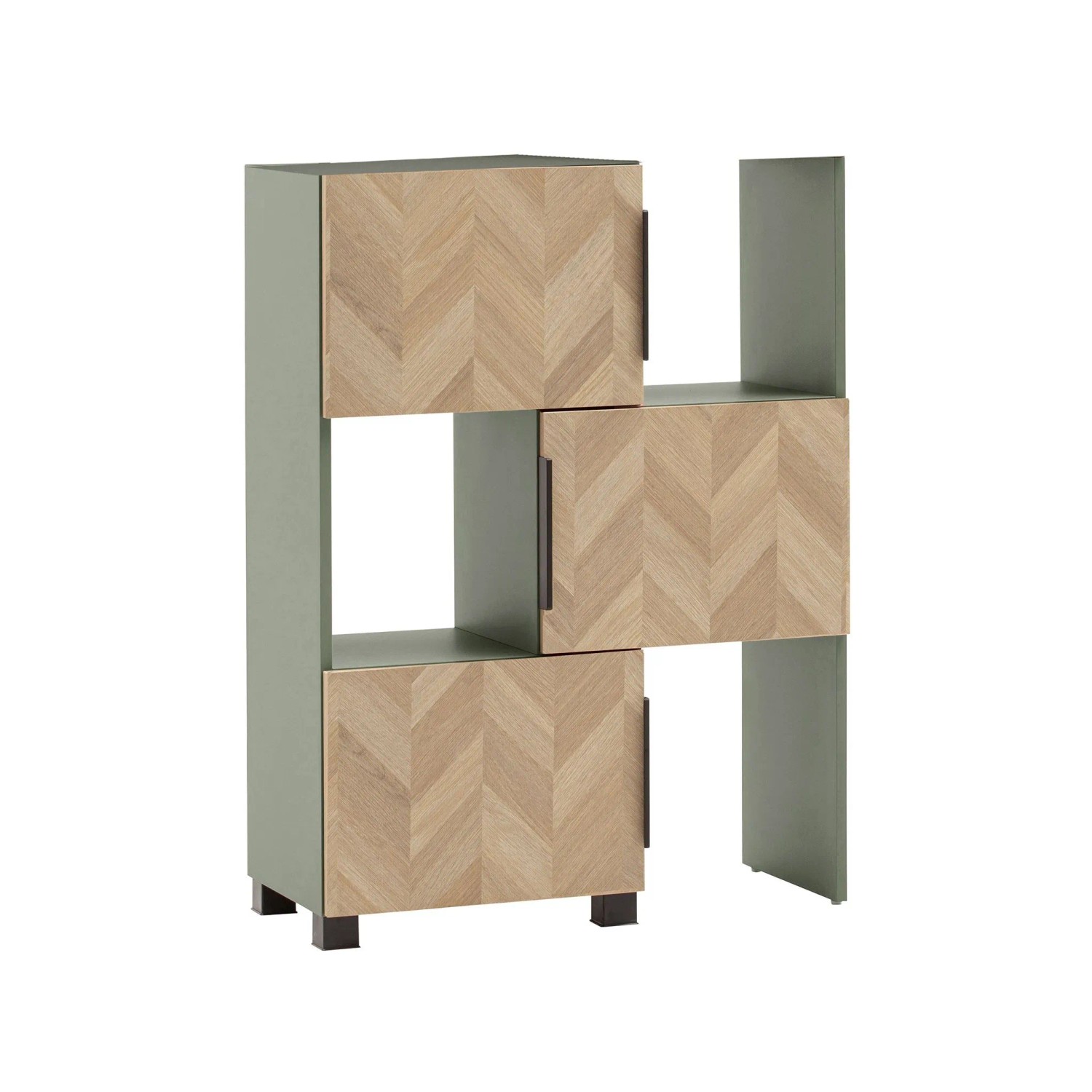 Schildmeyer Schieberegal Piazza 101,6 cm x 78 cm x 34,7 cm Pistazie Fischgräte
