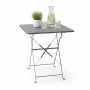 Anthrazitfarbener Mojawo Klapptisch 60x60cm aus Metall. Quadratischer Bistrotisch, Outdoortisch & Campingtisch.
