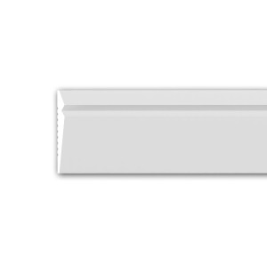 Weiße PROFHOME Friesleiste/Wandleiste, 200 cm lang, aus Polystyrol (XPS).