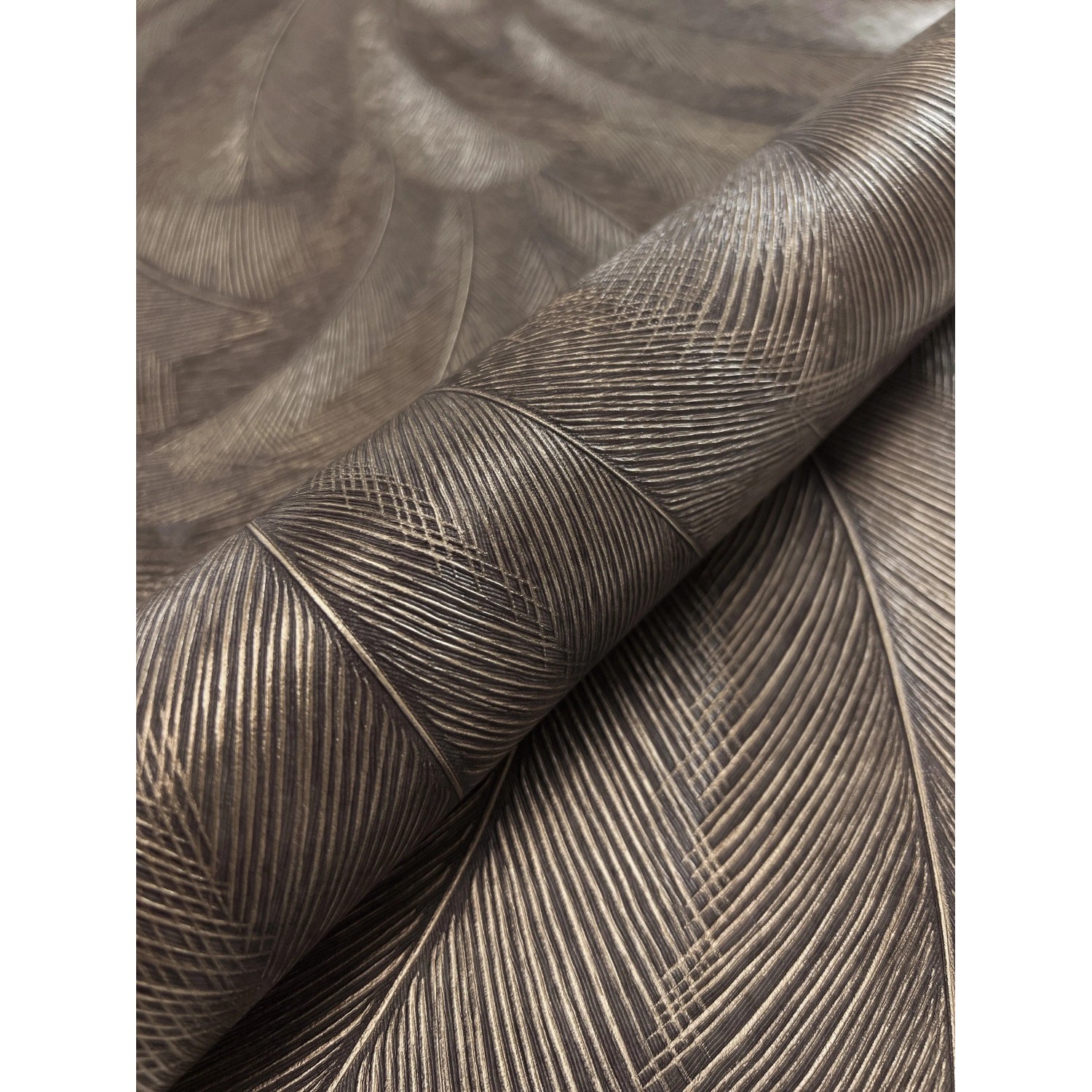 Newroom Vliestapete Savina Anthrazit Palmen Natur Strukturiert FSC® günstig online kaufen