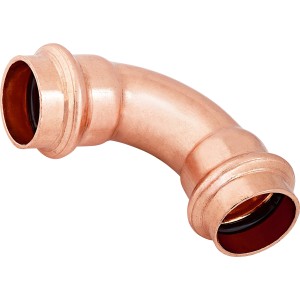 Kupfer Pressbogen, 90 Grad, Ø 22 mm, für Kupferrohr-Installation im Vorteilspack.