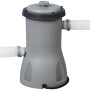 Bestway Flowclear Filterpumpe (3.028 l/h) für Frame Pool Set, grau.