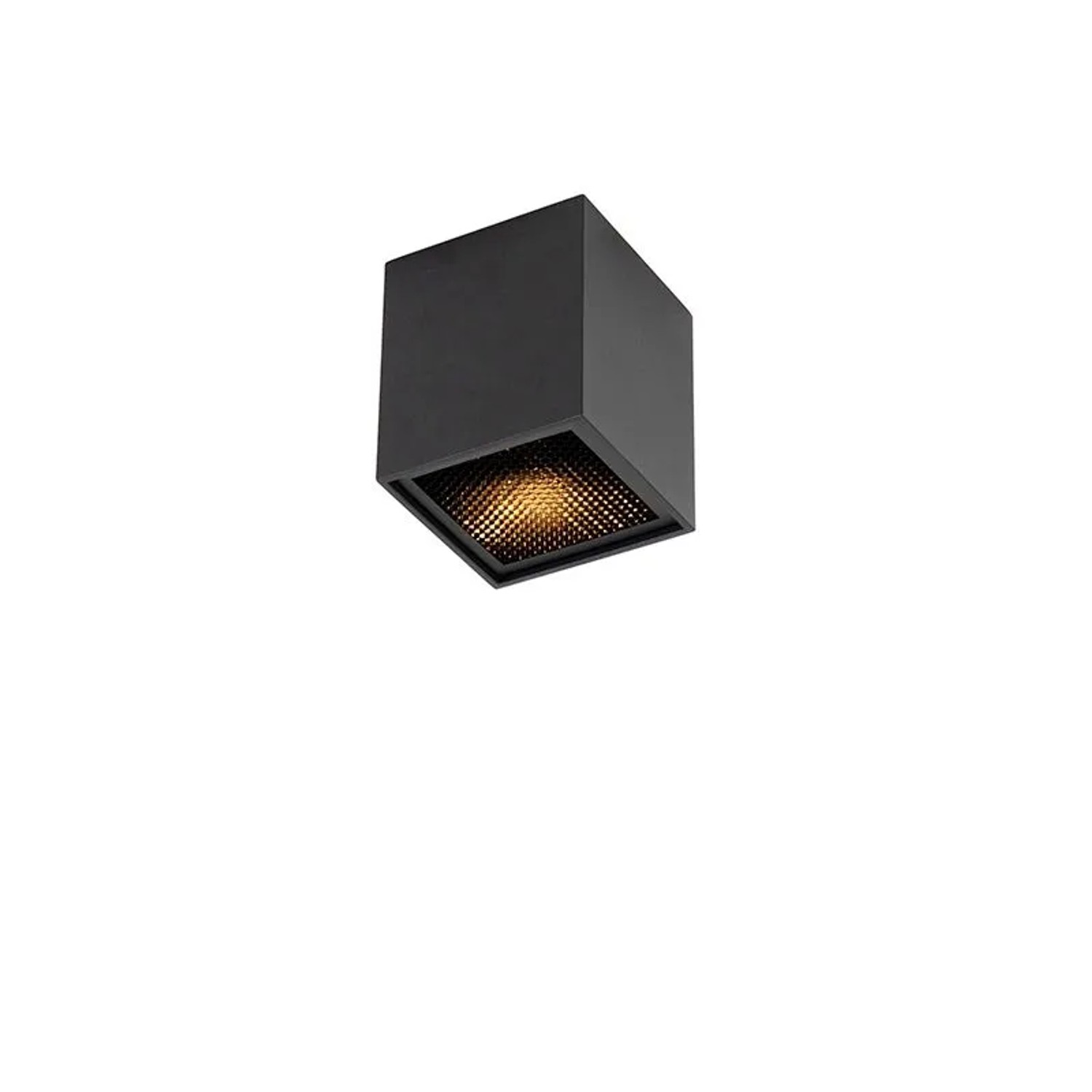 QAZQA Design Aufbaustrahler Schwarz GU10 50mm Qubo Honey