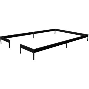 Fundament für Juliana Compact Gewächshaus 8,2 m², Stahl, schwarz pulverbeschichtet.