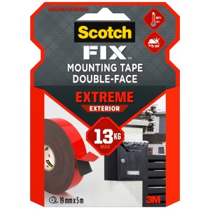 Scotch-Fix Extreme Montageband für Außen, doppelseitig, 19mm x 5m, schwarz.