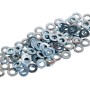 Silberne LUX Unterlegscheiben 3,1 mm, 100er Set aus Stahl für universelle Anwendungen.