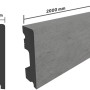 Selit Sockelleiste Selitstyle® FBL50 Fliese Ancona mit Maßangaben.