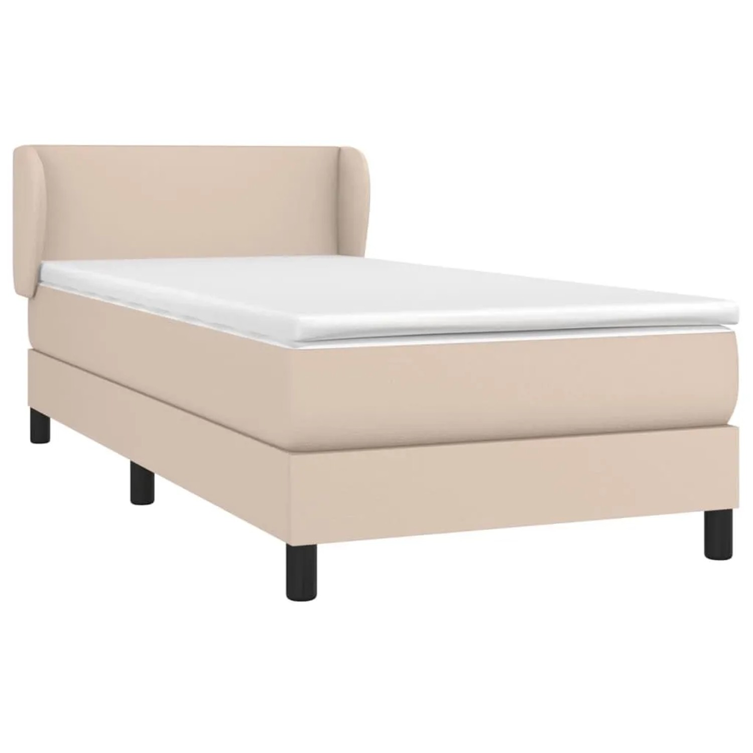 vidaXL Boxspringbett Matratze Cappuccino-Braun 100x200cm Kunstleder 3127180 günstig online kaufen