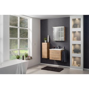 Fackelmann Spiegelschrank B.Perfekt Asteiche 60 cm im Badezimmer.