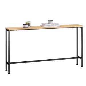 SoBuy Konsolentisch Schmal für Flur oder Wohnzimmer 120x65x20cm Natur Schwarz FSB19-E