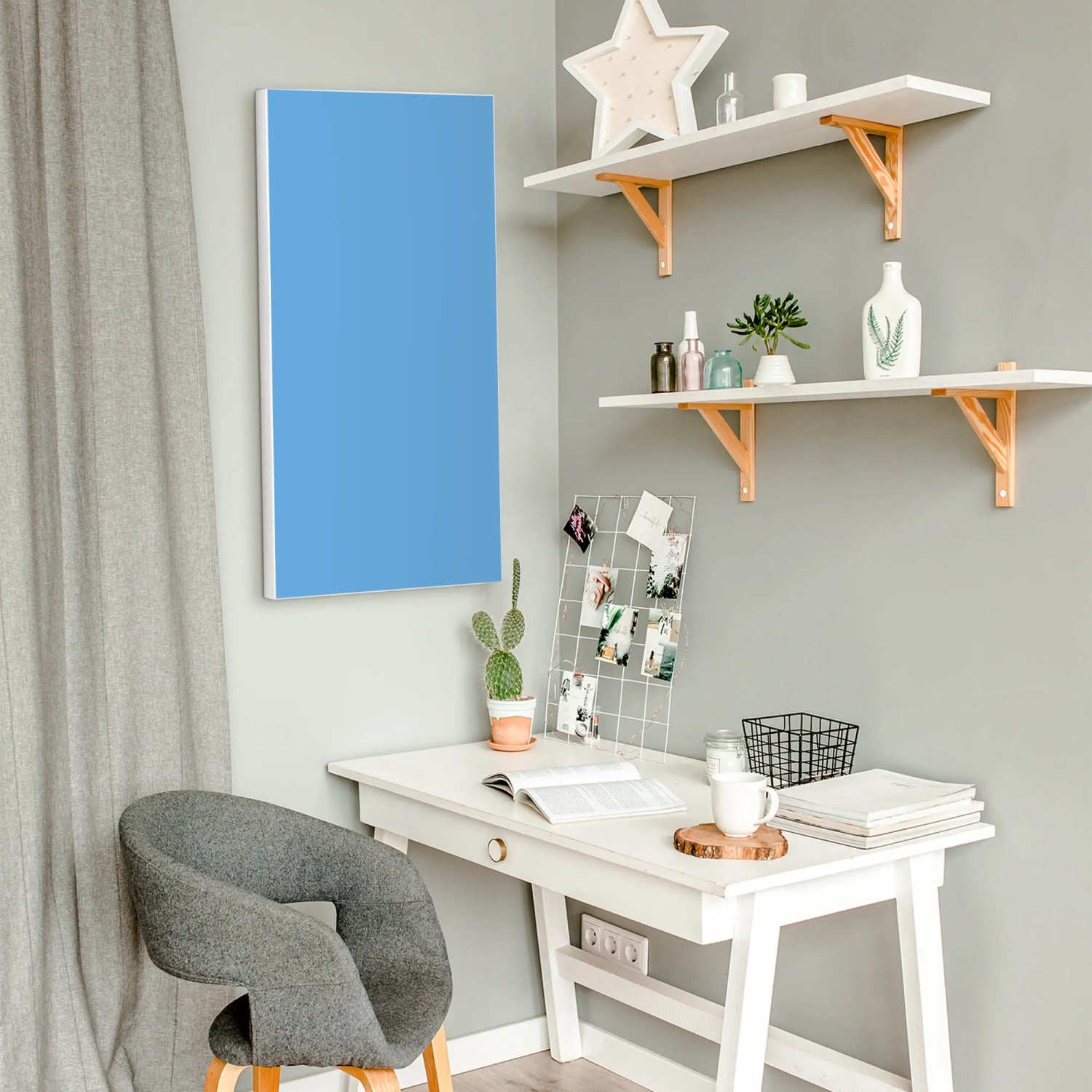 Banjado Magnettafel 30x75 Cm Mit Motiv Pusteblume – Magnetpinnwand Für Küche, Büro, Kinderzimmer Inkl. 4 Magneten