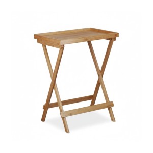 Relaxdays Tabletttisch Bambus Klappbar 66 cm x 50 cm x 38,5 cm 3 kg