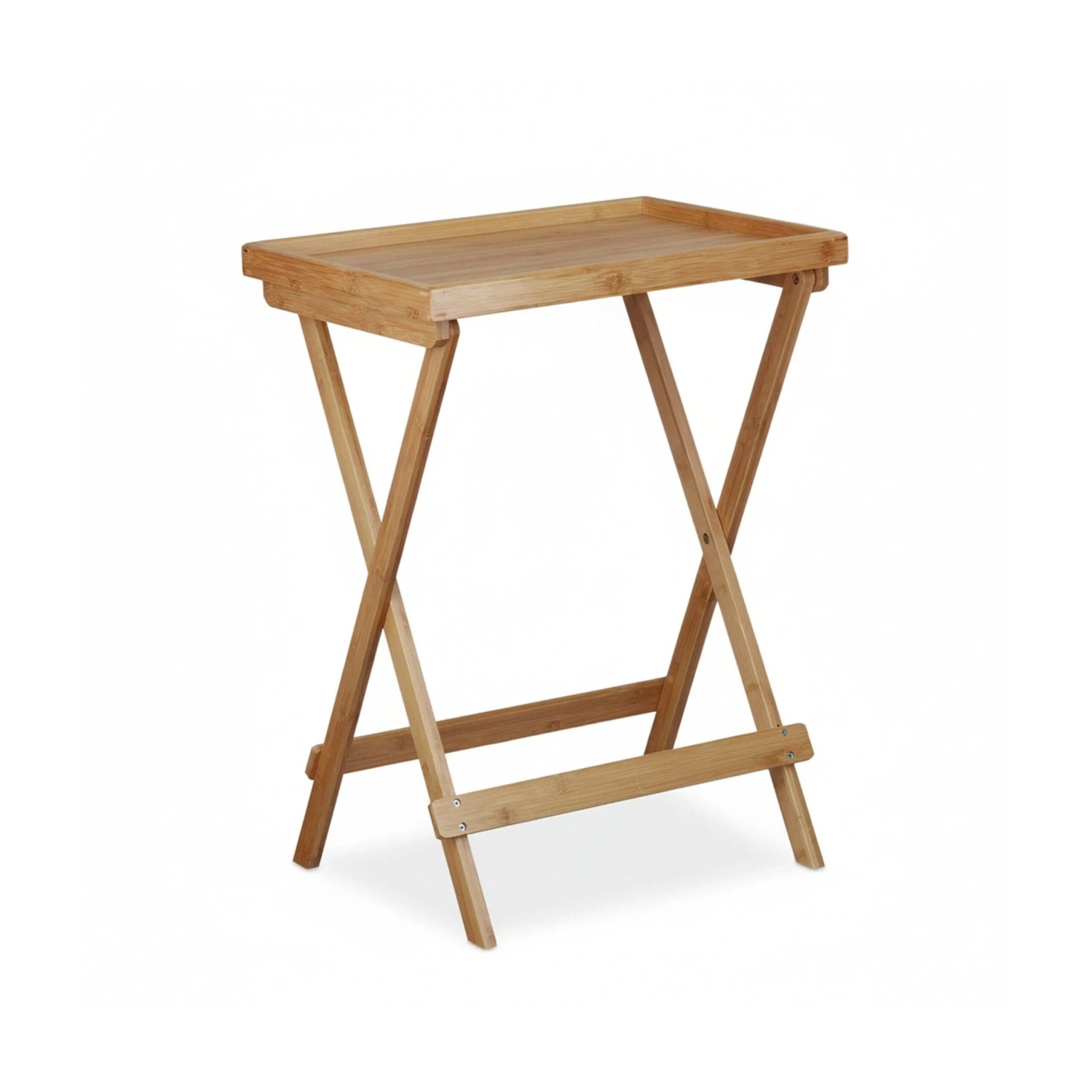 Relaxdays Tabletttisch Bambus Klappbar 66 cm x 50 cm x 38,5 cm 3 kg