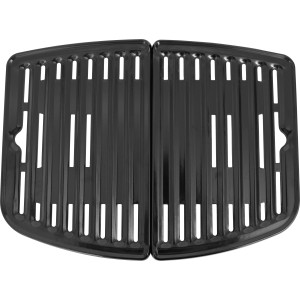Schwarzer Grillrost, 49x37cm, 2er-Set, für Fleisch, Fisch und Gemüse. Grillutensil für OBI Grills.