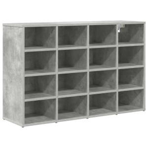 vidaXL Schuhschrank mit Regal Betongrau 103 x 30 x 67 cm Holzwerkstoff 808733