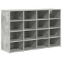 vidaXL Schuhschrank mit Regal Betongrau 103 x 30 x 67 cm Holzwerkstoff 808733