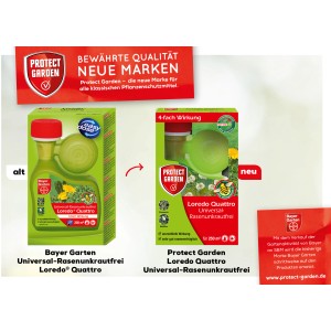 Protect Garden Loredo Quattro Rasenunkrautfrei, 250ml Flasche. Mittel zur Unkrautbekämpfung im Rasen.