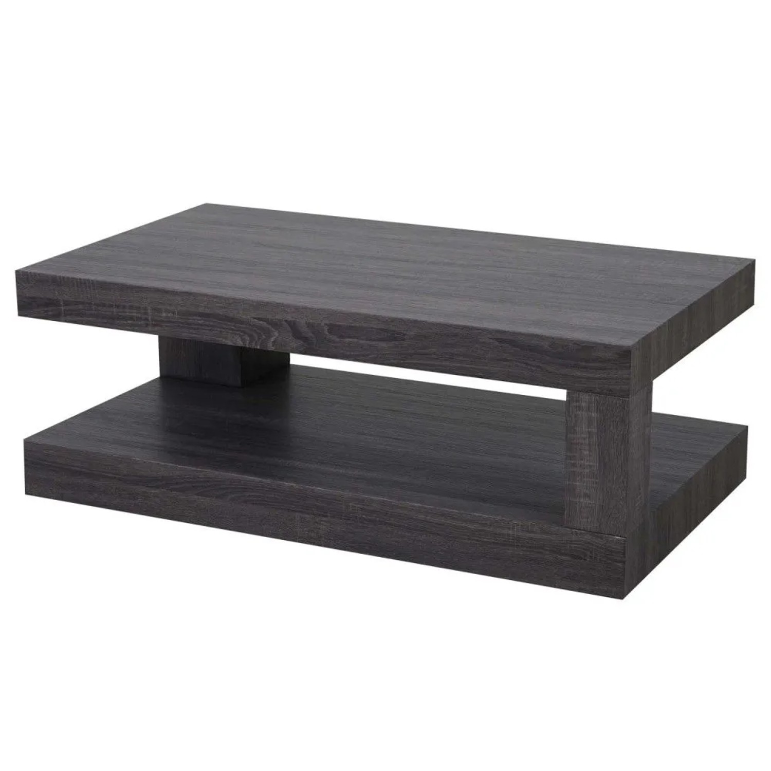 MCW Couchtisch A32 3D-Struktur Schwarze Eicheoptik