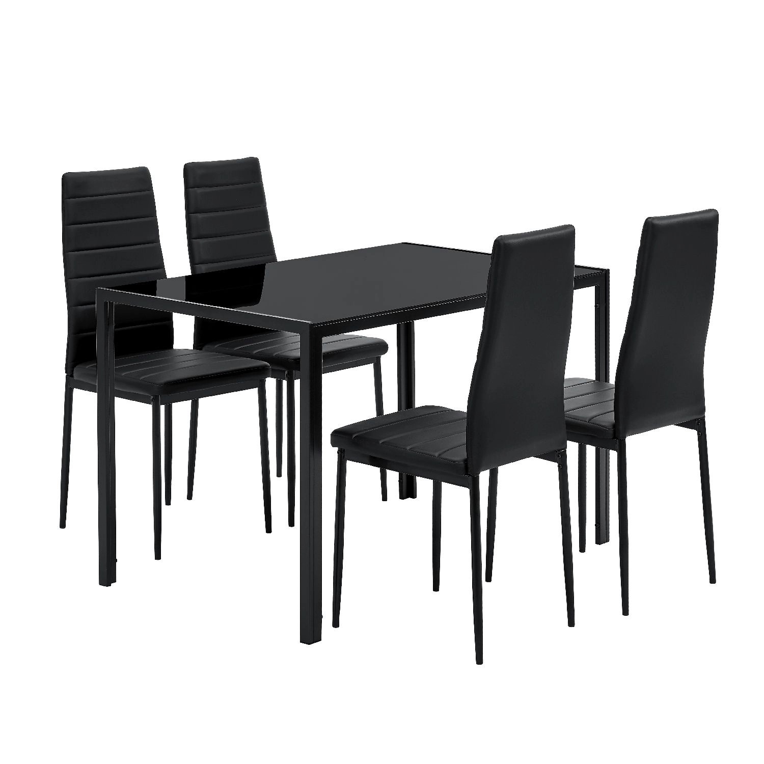 Juskys Essgruppe Dalya mit Tisch und 4 Stühlen