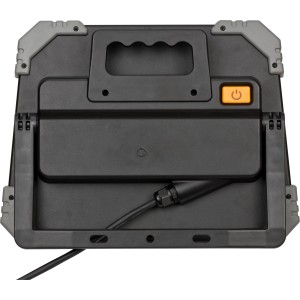 Rückansicht des Brennenstuhl LED-Arbeitsstrahlers DINORA 5050 mit Tragegriff und Kabel.