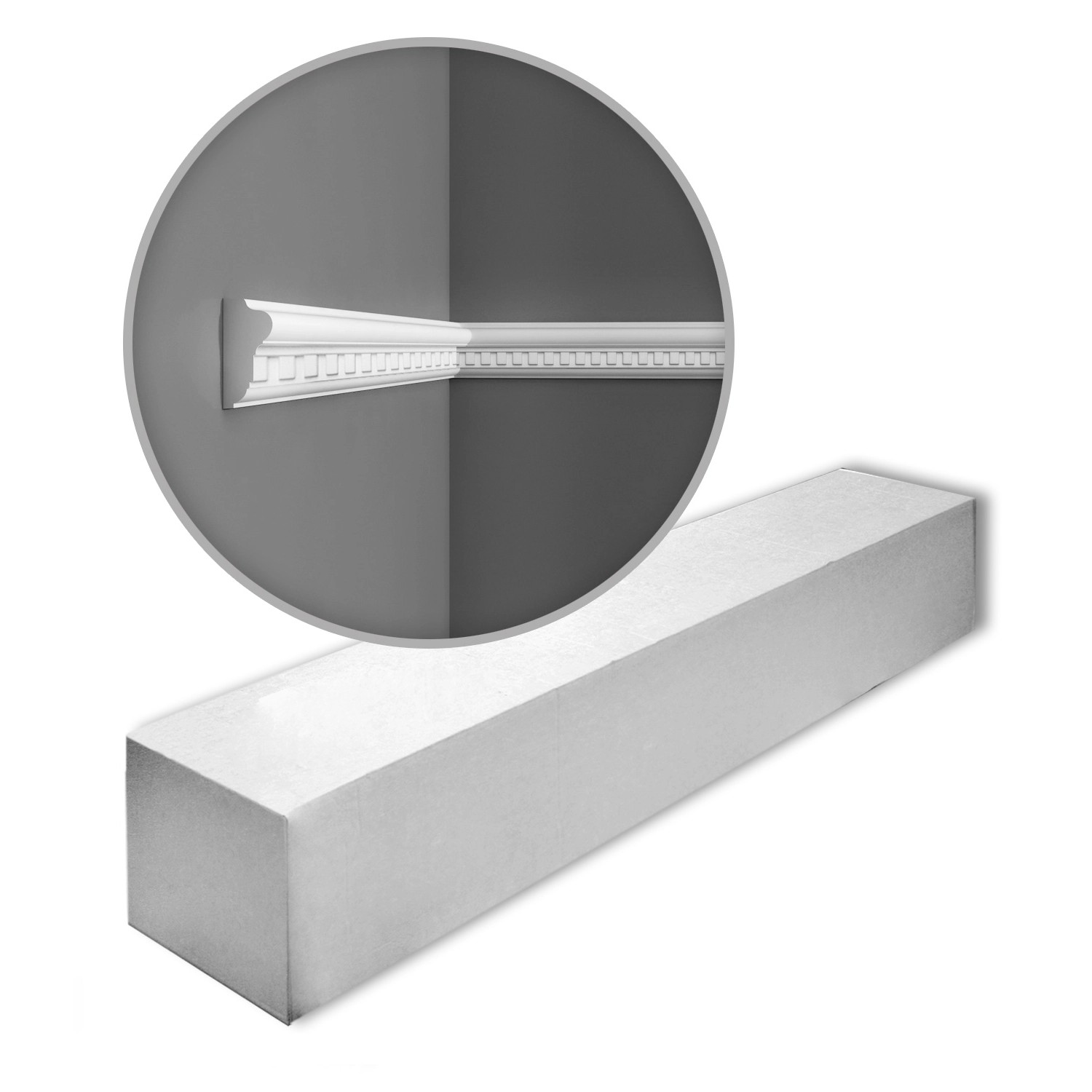 Thumbnail - ORAC DECOR P6020 LUXXUS Zierleisten 1 Karton Set 18 Wandleisten 36 m Weiß