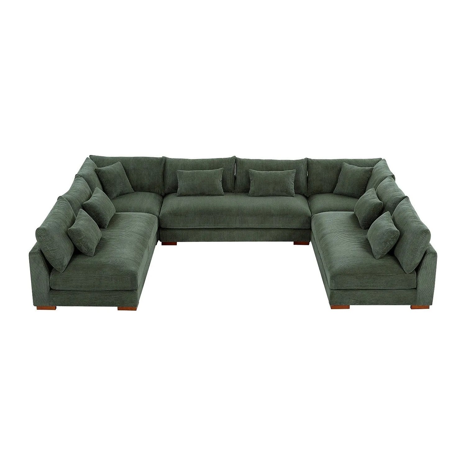 Vente-unique Sofa Ohne Schlafmöglichkeit Sperone Grün 375 cm